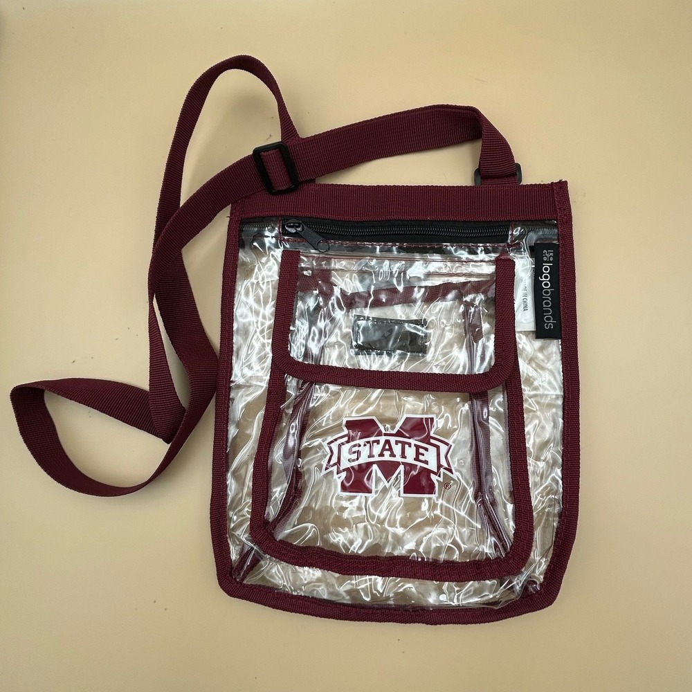 Mississippi State Bulldogs Clear Crossbody Bag Logo Brands Stadium Approved